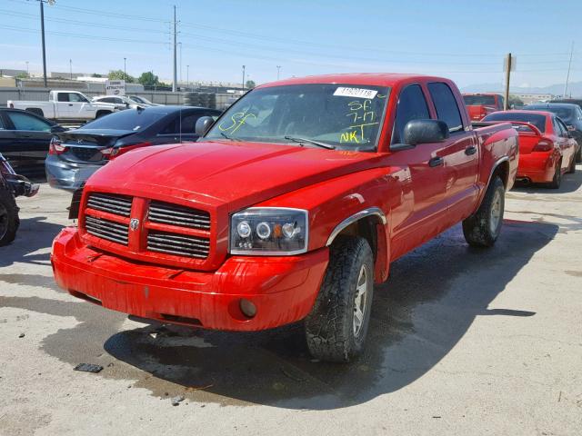 1D7HW48J96S545705 - 2006 DODGE DAKOTA QUA RED photo 2