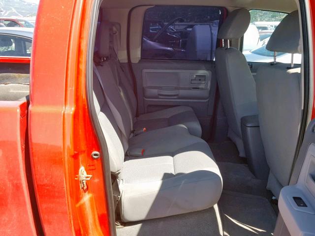 1D7HW48J96S545705 - 2006 DODGE DAKOTA QUA RED photo 6