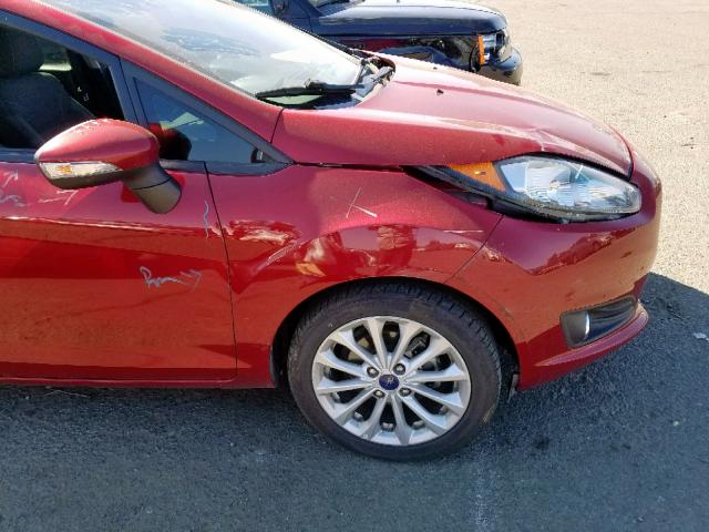 3FADP4BJ2EM139602 - 2014 FORD FIESTA SE RED photo 9