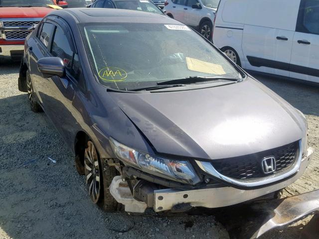 19XFB2F92FE264231 - 2015 HONDA CIVIC EXL GRAY photo 1