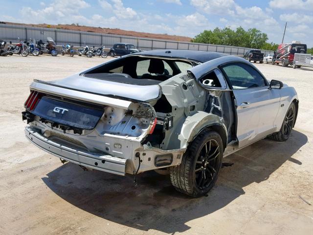 1FA6P8CF7G5227175 - 2016 FORD MUSTANG GT SILVER photo 4