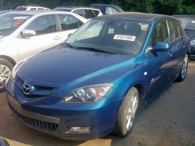 JM1BK343381779277 - 2008 MAZDA 3 HATCHBAC BLUE photo 2