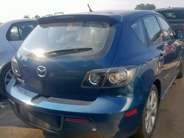 JM1BK343381779277 - 2008 MAZDA 3 HATCHBAC BLUE photo 4