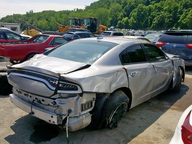 2C3CDXJGXGH229186 - 2016 DODGE CHARGER SX SILVER photo 4