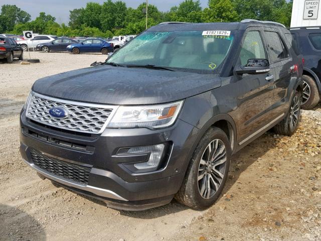 1FM5K8HT3GGC84444 - 2016 FORD EXPLORER P GRAY photo 2