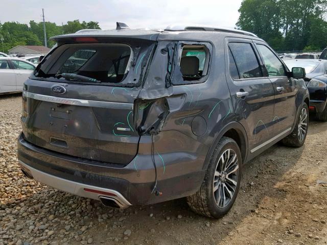 1FM5K8HT3GGC84444 - 2016 FORD EXPLORER P GRAY photo 4