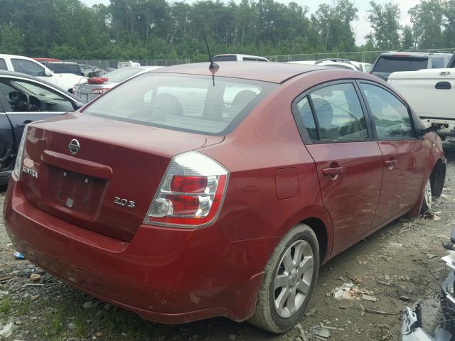 3N1AB61E77L631632 - 2007 NISSAN SENTRA 2.0 MAROON photo 4