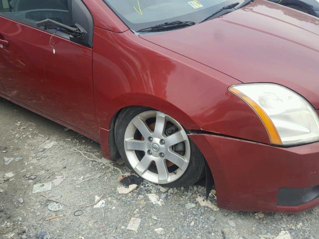 3N1AB61E77L631632 - 2007 NISSAN SENTRA 2.0 MAROON photo 9