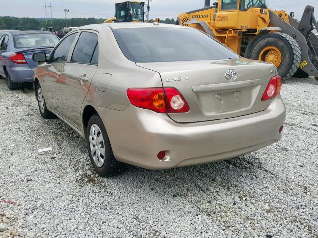 1NXBU40E49Z110907 - 2009 TOYOTA COROLLA BA GOLD photo 3