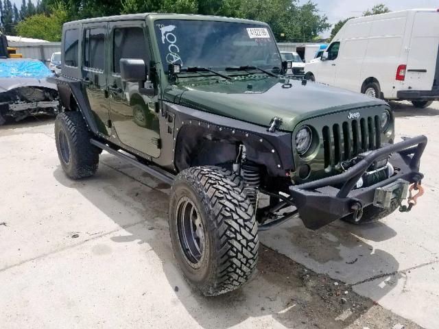 1J4GA59177L216984 - 2007 JEEP WRANGLER S GREEN photo 1