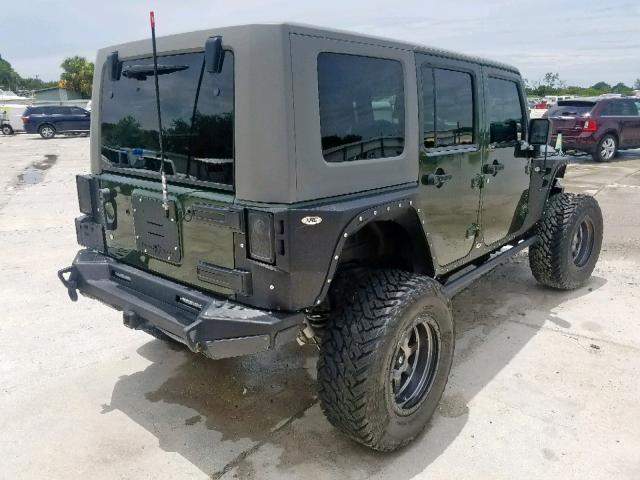 1J4GA59177L216984 - 2007 JEEP WRANGLER S GREEN photo 4