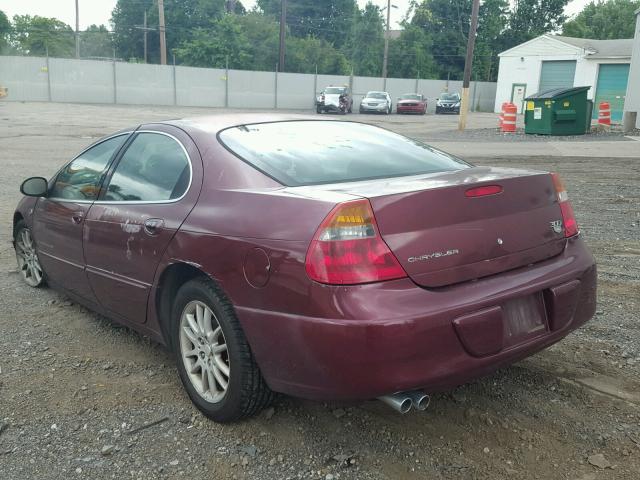 2C3HE66G61H698868 - 2001 CHRYSLER 300M BURGUNDY photo 3