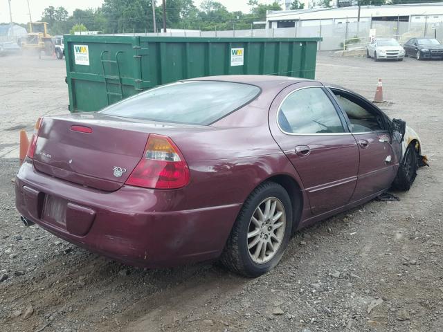 2C3HE66G61H698868 - 2001 CHRYSLER 300M BURGUNDY photo 4