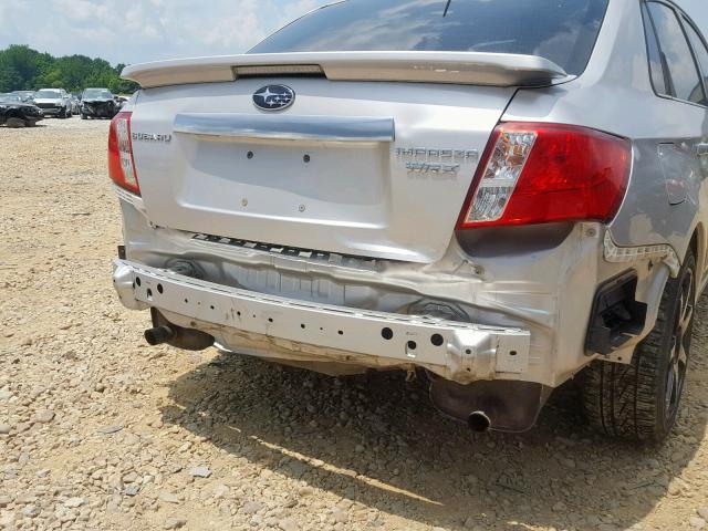 JF1GE74628G500595 - 2008 SUBARU IMPREZA WR SILVER photo 9