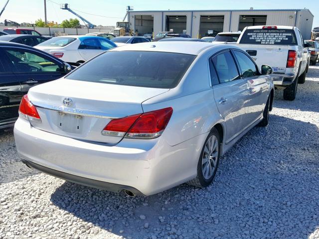 4T1BK3DB6BU389380 - 2011 TOYOTA AVALON BAS SILVER photo 4