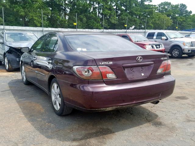 JTHBA30GX45007081 - 2004 LEXUS ES 330 BURGUNDY photo 3