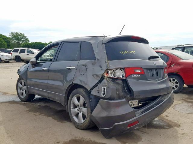 5J8TB18228A020535 - 2008 ACURA RDX GRAY photo 3