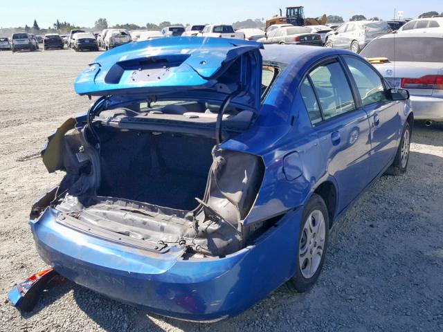 1G8AZ52F44Z166834 - 2004 SATURN ION LEVEL BLUE photo 4