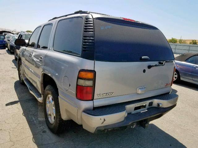 1GKEK63U85J267670 - 2005 GMC YUKON DENA SILVER photo 3