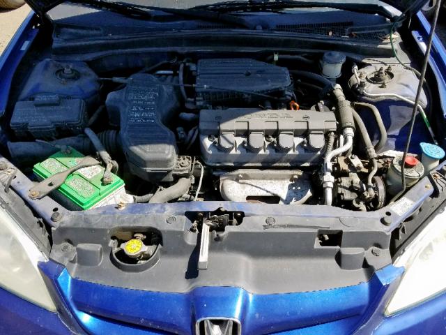 1HGES16304L009410 - 2004 HONDA CIVIC DX V BLUE photo 7