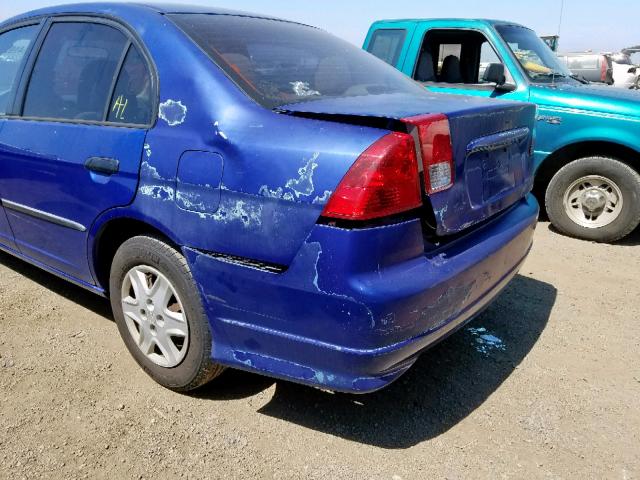 1HGES16304L009410 - 2004 HONDA CIVIC DX V BLUE photo 9