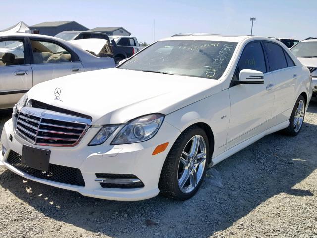 WDDHF5KBXCA581816 - 2012 MERCEDES-BENZ E 350 WHITE photo 2