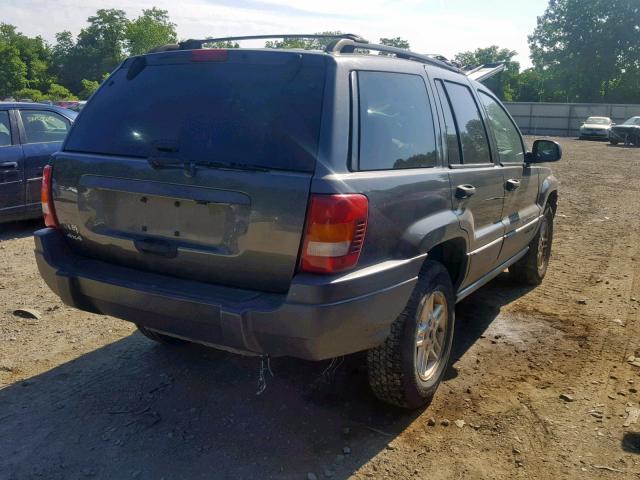 1J4GW48S94C107346 - 2004 JEEP GRAND CHER GRAY photo 4