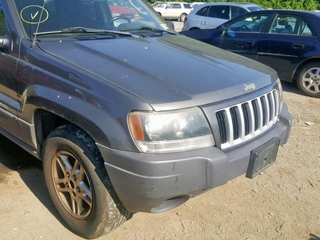 1J4GW48S94C107346 - 2004 JEEP GRAND CHER GRAY photo 9