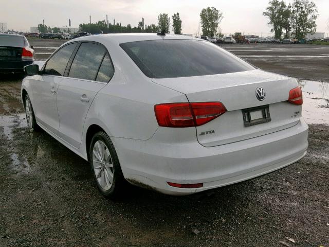 3VWWA7AJ9FM243817 - 2015 VOLKSWAGEN JETTA TDI WHITE photo 3