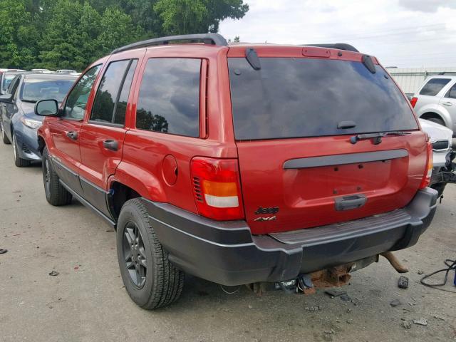 1J4GW48S72C123557 - 2002 JEEP GRAND CHER RED photo 3