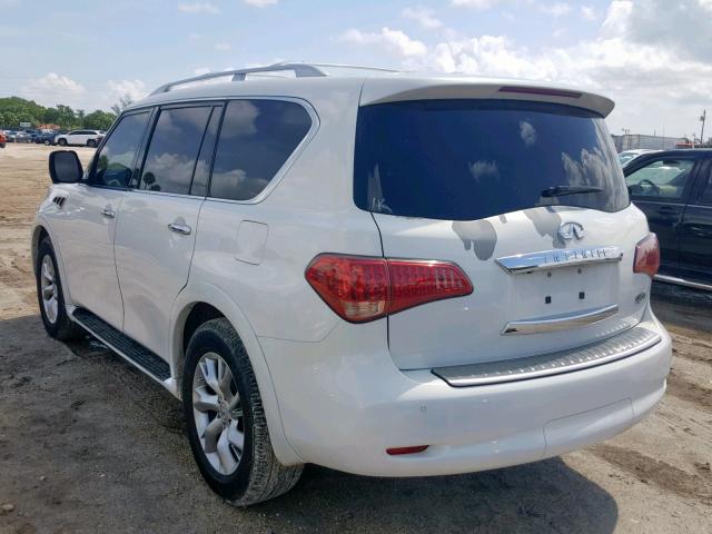 JN8AZ2NF1B9501016 - 2011 INFINITI QX56 WHITE photo 3