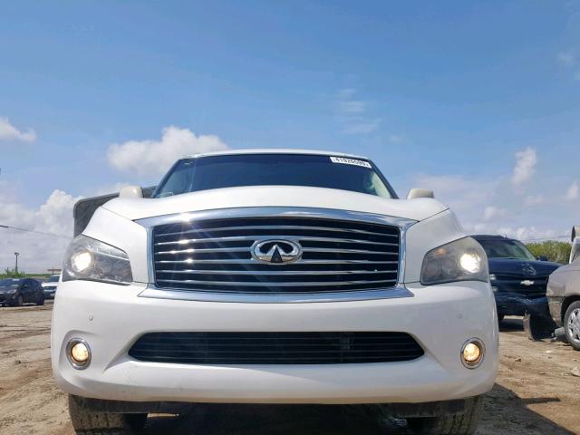 JN8AZ2NF1B9501016 - 2011 INFINITI QX56 WHITE photo 9