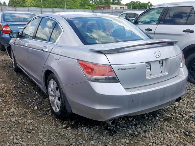 1HGCP36868A041571 - 2008 HONDA ACCORD EXL SILVER photo 3