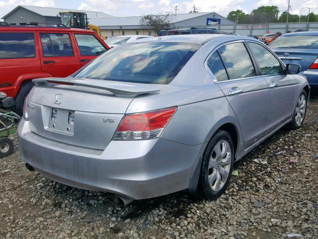 1HGCP36868A041571 - 2008 HONDA ACCORD EXL SILVER photo 4