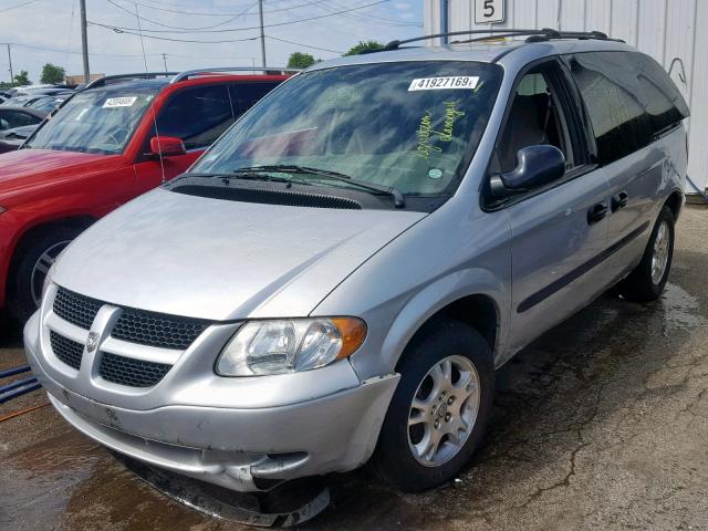 1D4GP25R83B270957 - 2003 DODGE CARAVAN SE SILVER photo 2