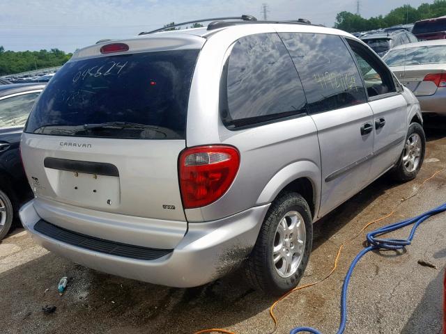 1D4GP25R83B270957 - 2003 DODGE CARAVAN SE SILVER photo 4