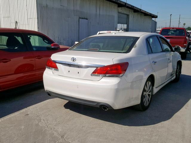 4T1BK3DB5BU420666 - 2011 TOYOTA AVALON BAS WHITE photo 4