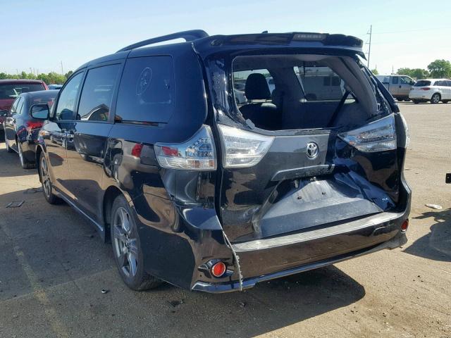 5TDXZ3DC8JS951166 - 2018 TOYOTA SIENNA SE BLACK photo 3