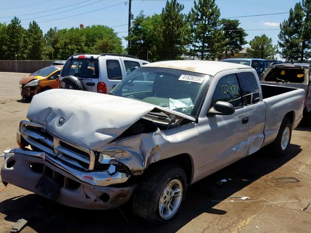 1B7GL22XXYS515650 - 2000 DODGE DAKOTA WHITE photo 2