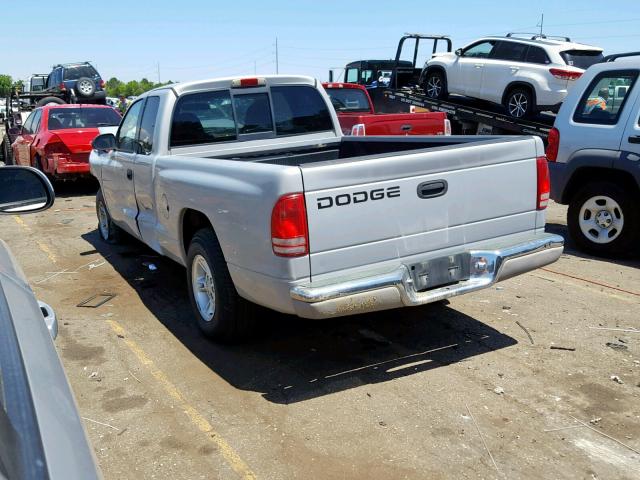 1B7GL22XXYS515650 - 2000 DODGE DAKOTA WHITE photo 3