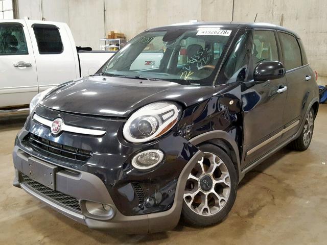 ZFBCFADH5EZ022633 - 2014 FIAT 500L TREKK BLACK photo 2