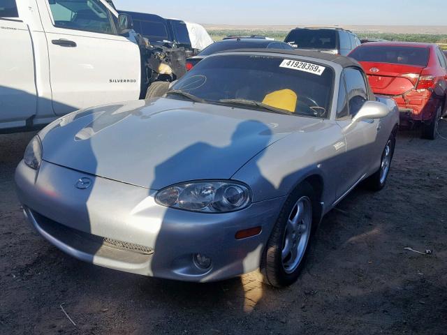 JM1NB353710211993 - 2001 MAZDA MX-5 MIATA SILVER photo 2