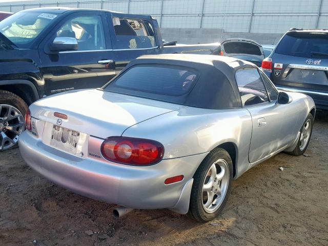 JM1NB353710211993 - 2001 MAZDA MX-5 MIATA SILVER photo 4