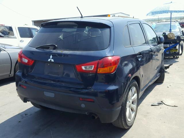 JA4AP4AU5BZ024683 - 2011 MITSUBISHI OUTLANDER BLUE photo 4