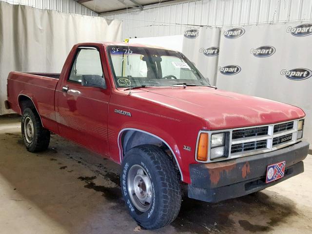 1B7GG26X7KS075294 - 1989 DODGE DAKOTA RED photo 1