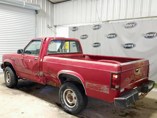 1B7GG26X7KS075294 - 1989 DODGE DAKOTA RED photo 10