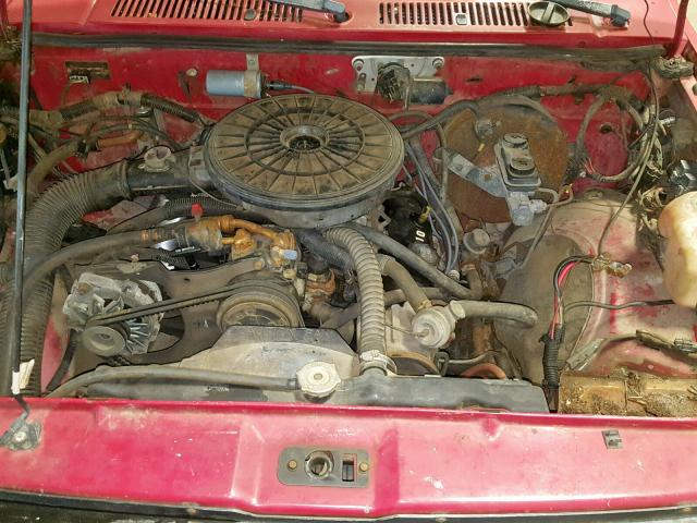 1B7GG26X7KS075294 - 1989 DODGE DAKOTA RED photo 7