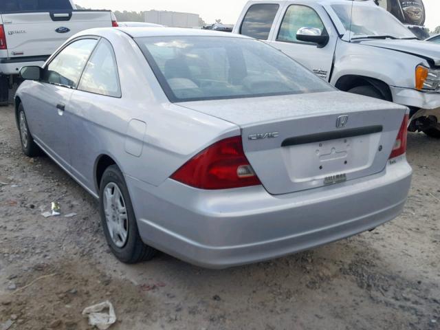 1HGEM21202L085480 - 2002 HONDA CIVIC DX SILVER photo 3