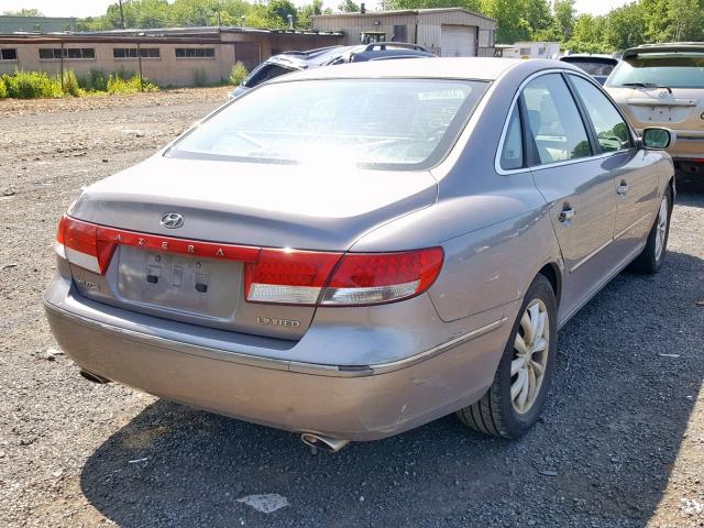 KMHFC46F86A103668 - 2006 HYUNDAI AZERA SE SILVER photo 4