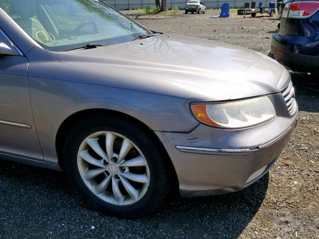 KMHFC46F86A103668 - 2006 HYUNDAI AZERA SE SILVER photo 9